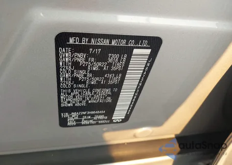 2017 Infiniti Qx80 z USA, uszkodzony, nr VIN JN8AZ2NF3H9646454